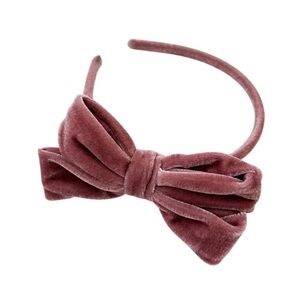 Pink Velvet Bow Headband